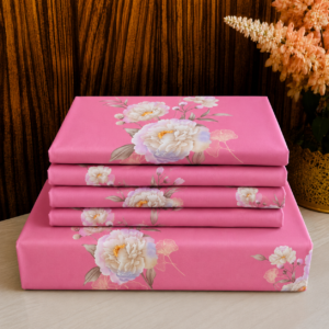 Cotton Bedsheet -pink flower- Sri Lanka