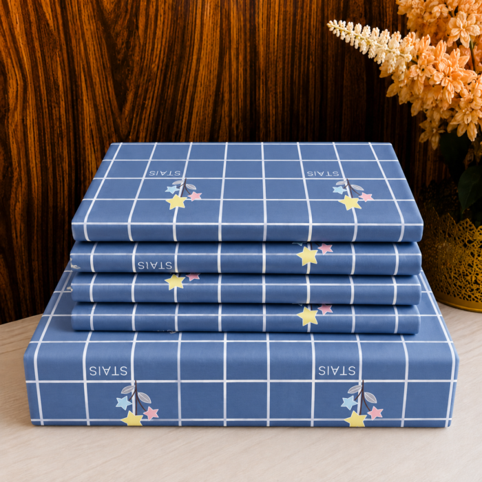 Blue Stars Bedding Stack Display