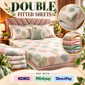 {B}DOUBLE SIZE PRINTED FITTED SHEET - SRILANKA