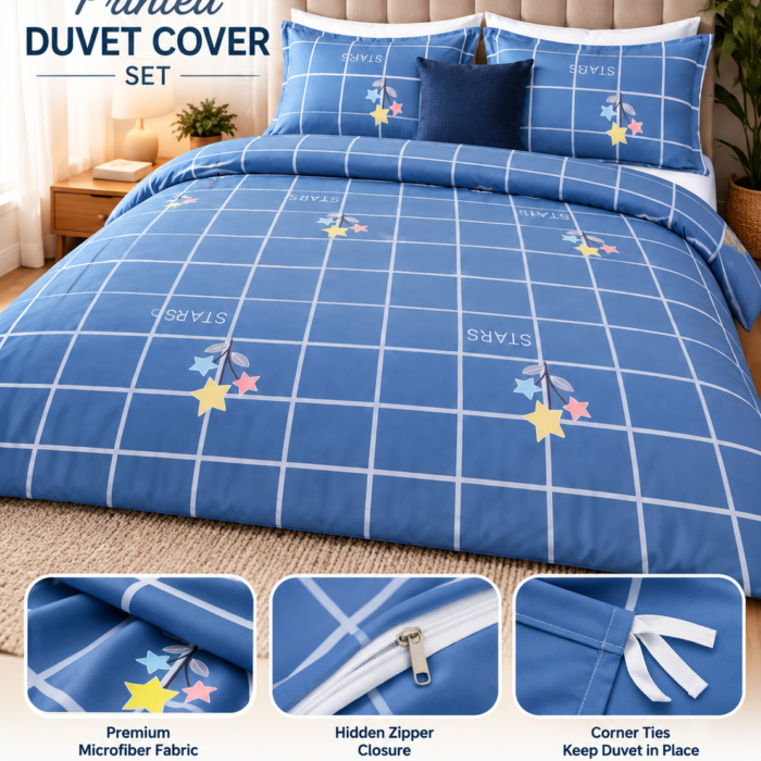 ECG-03 Blue Stars Duvet Set (1)