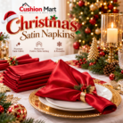 Luxurious Christmas Satin Napkins