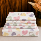 Pastel Heart-Patterned Sheet Stack